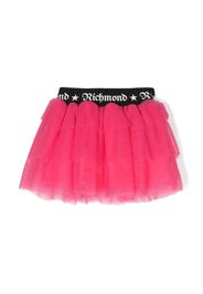 John Richmond Junior logo-waistband tutu skirt - Rosa