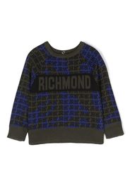 John Richmond Junior Felpa con monogramma - Verde