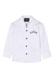 John Richmond Junior logo-print cotton shirt - Bianco