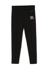 John Richmond Junior logo-embroidered leggings - Nero