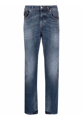 John Richmond rear logo-print jeans - Blu