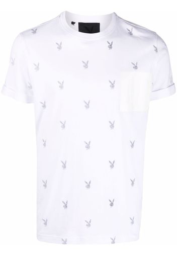 John Richmond T-shirt Playboy con stampa - Bianco