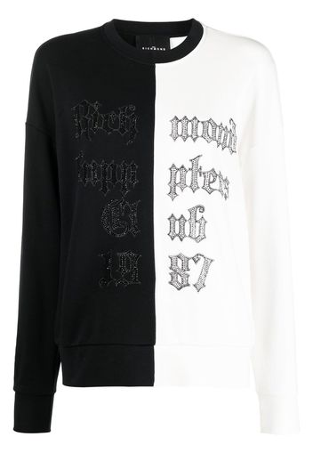 John Richmond two-tone logo jumper - Nero