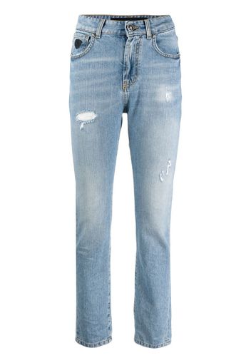 John Richmond logo-patch detail jeans - Blu