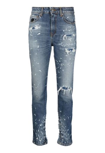 John Richmond Jeans skinny con effetto vernice - Blu