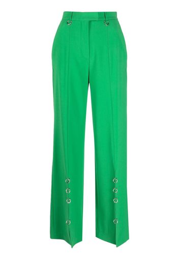 John Richmond eyelet-detail high-waisted trousers - Verde