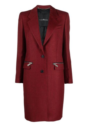 John Richmond Cappotto monopetto con zip - Rosso