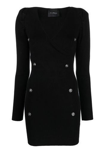 John Richmond double-breasted button detail dress - Nero