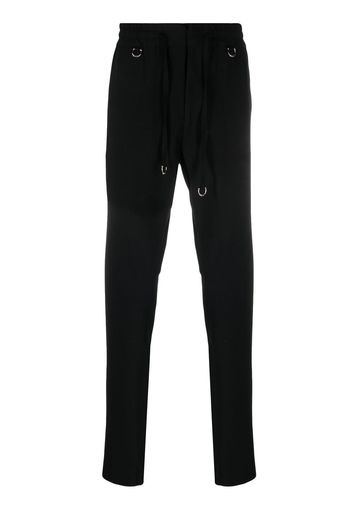 John Richmond horesbit-detail tapered trousers - Nero