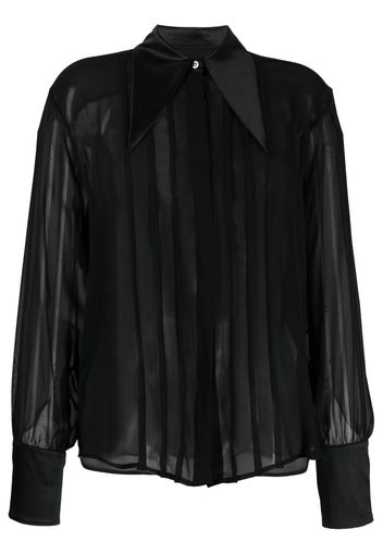 John Richmond Camicia semi trasparente - Nero