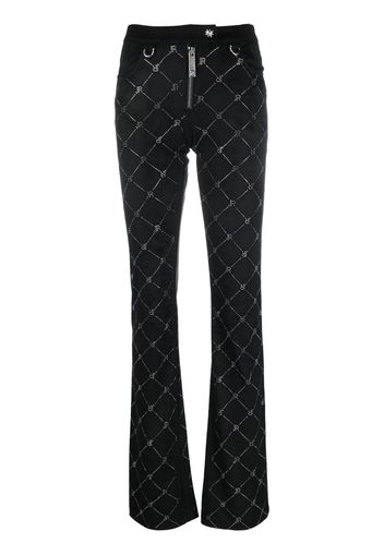 John Richmond logo-embellished straight-leg trousers - Nero