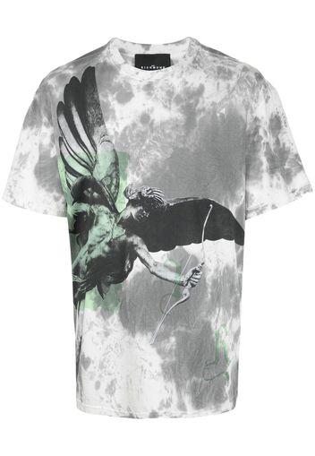 John Richmond T-shirt con fantasia tie-dye - Grigio