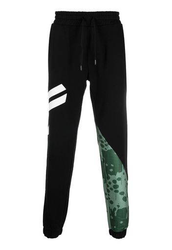 John Richmond colour-block tapered sweatpants - Nero