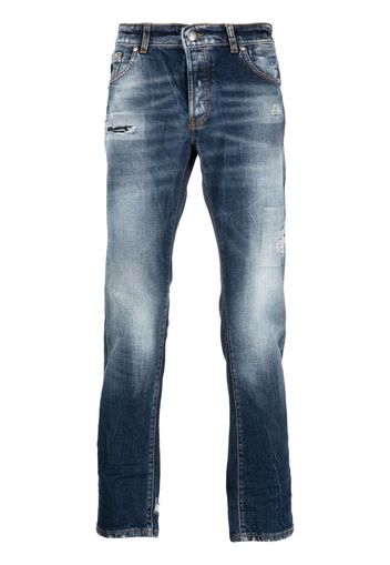 John Richmond washed slim-cut jeans - Blu