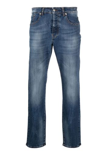 John Richmond logo-print slim-cut jeans - Blu