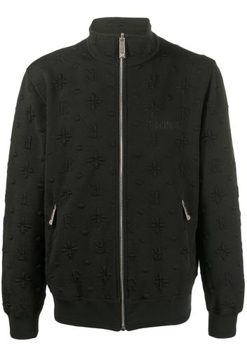 John Richmond Bomber con monogramma goffrato - Nero