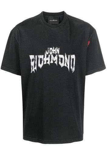 John Richmond T-shirt con spalle cadenti - Grigio