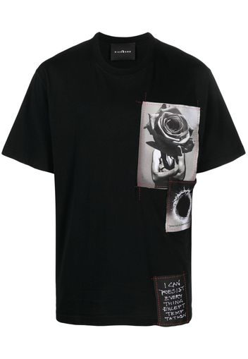 John Richmond T-shirt Jimo con stampa - Nero