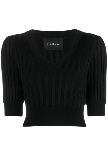 John Richmond V-neck knitted top - Nero