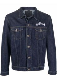 John Richmond Playboy-print denim jacket - Blu