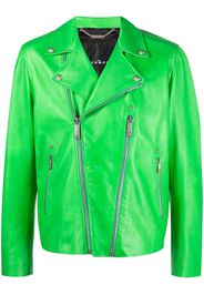 John Richmond Giacca biker con stampa grafica - Verde