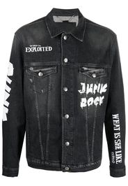 John Richmond Punk Rock printed denim jacket - Nero