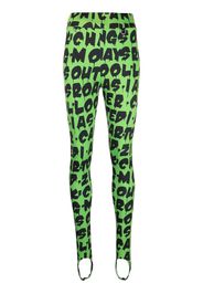 John Richmond graphic-print leggings - Verde