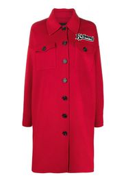 John Richmond Cappotto con ricamo - Rosso