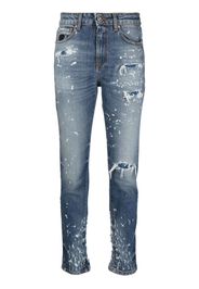 John Richmond Jeans skinny con effetto vernice - Blu