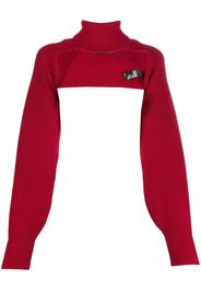 John Richmond cut out roll neck jumper - Rosso