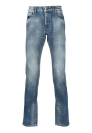 John Richmond Jeans slim con monogramma - Blu