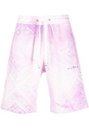 John Richmond bandana-print cotton track shorts - Viola