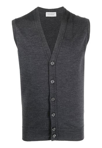 John Smedley V-neck knit vest - Grigio