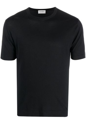 John Smedley plain cotton T-shirt - Nero