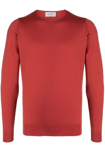 John Smedley Lundy crew-neck cotton sweatshirt - Rosso