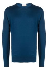 John Smedley round neck knit jumper - Blu