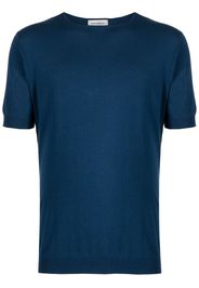 John Smedley jersey-knit short-sleeve sweatshirt - Blu