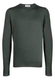 John Smedley Lundy crew-neck cotton sweatshirt - Verde