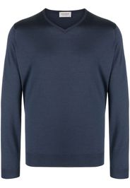 John Smedley Maglione Shipton con scollo a V - Blu