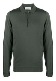 John Smedley Belper long-sleeve polo shirt - Verde