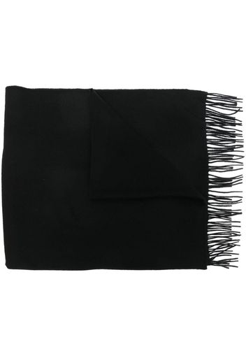 Johnstons of Elgin Joe logo-patch detail scarf - Nero