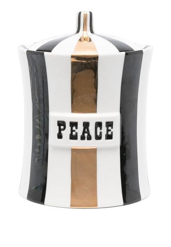 Jonathan Adler Peace striped canister - Bianco