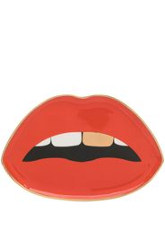 Jonathan Adler lip-motif porcelain tray - Rosso