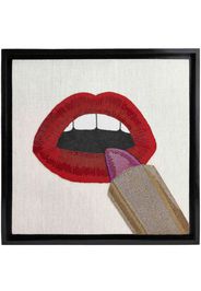 Jonathan Adler Quadro Lipstick con perline - Rosso