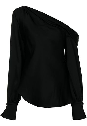 Jonathan Simkhai Alice one-shoulder stain blouse - Nero