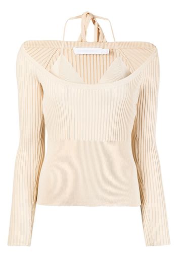 Jonathan Simkhai jayline compact scoop-neck jumper - Toni neutri