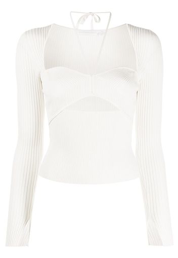 Jonathan Simkhai Alexia cut-out detail knitted top - Bianco