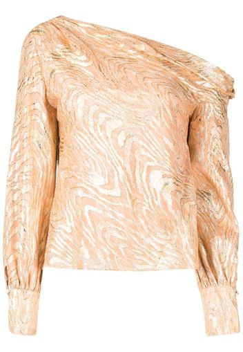 Jonathan Simkhai Alice Moire abstract-print blouse - Arancione