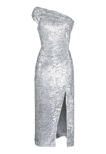 Jonathan Simkhai Zay Hammered sequin-embellished dress - Argento