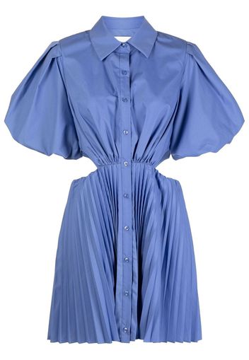 Jonathan Simkhai puff-sleeve cut-out shirt dress - Blu